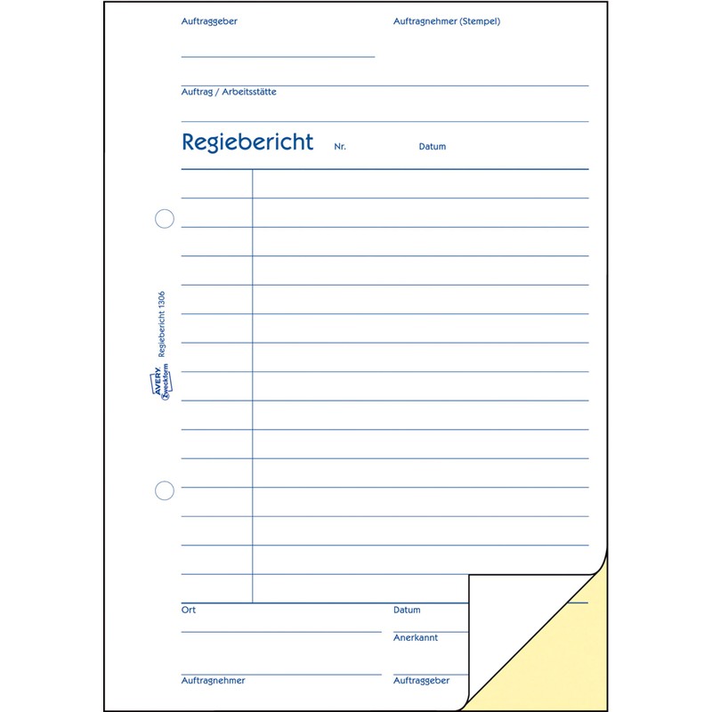 Avery Zweckform 1306 Director Report, DIN A5, Pre-Punched, 2 x