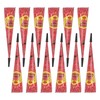 12pcs 0.9oz Temporary Tattoo Paste Red Professional Waterproof Safe DIY