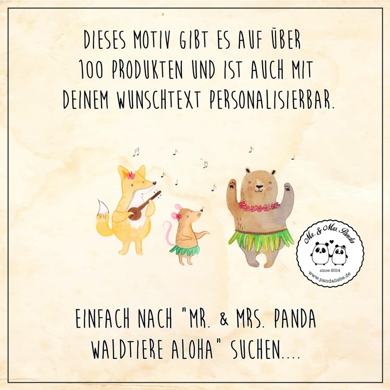Mr. & Mrs. Panda Personalisierter Sportbeutel Waldtiere Aloha - Personalisierte