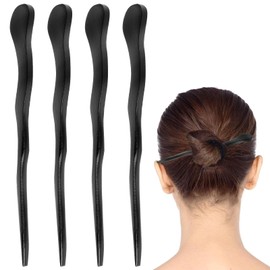 4 PCS Wooden Hair Sticks Hair Chopsticks Carved Hair Clips Elegant Hair Pins Bamboo Shape Hair Holder Bun Pins Japanese Hair Chopsticks Hair Sticks for Women Decorative Hair