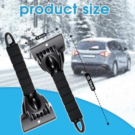 HUANGLG Ice Scraper for Car Windscreen, Car Ice Scraper Non Scratch to Remove Ice, Snow and Frost Easily, Car Scraper with Comfortable Foam Handle, Ice Scraper for Cars, SUVs, Trucks