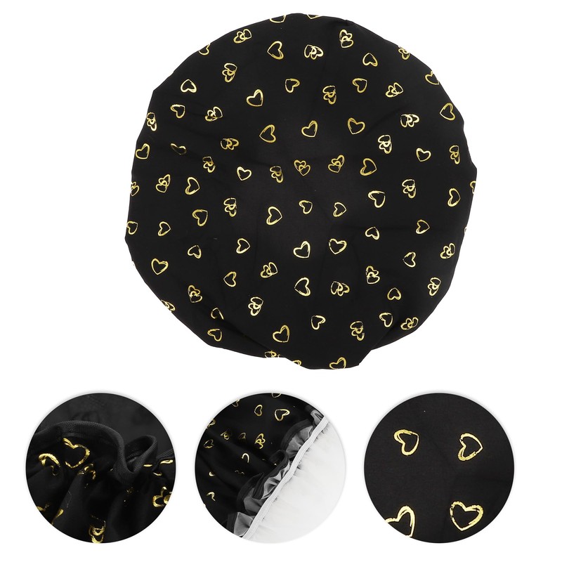 VOCOSTE Shower Cap Hair Cap Double Layer Waterproof Reusable Bath