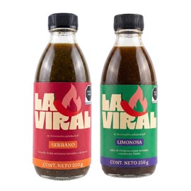Salsa La Viral by @mercedes.saludsalud Original (Pack de 2) - Elaborada con chile serrano, salsa de soya, jugo de limón, cebolla y ajo. Sabor único, altamente deliciosa, levanta cualquier platillo