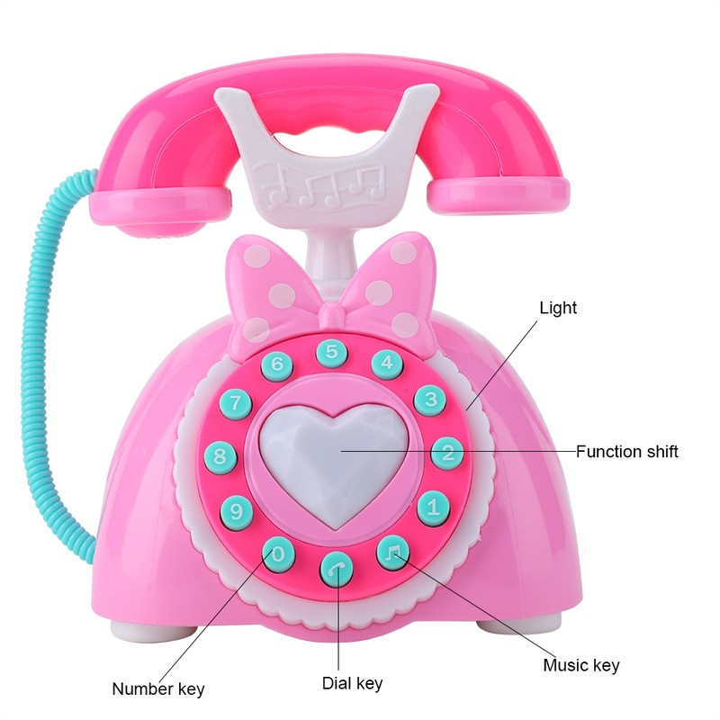 Bilingual Musical Telephone Baby Children Educational Development Pretend Play Toy