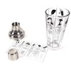 KIKKERLAND 16 oz Recipe Cocktail, Clear/Silver