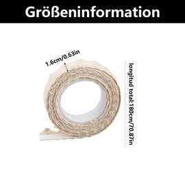 2 rotoli di nastro in pizzo autoadesivo, nastro decorativo, bordo in pizzo, per regali, per artigianato, matrimonio, decorazione, scrapbooking, confezione regalo (beige)