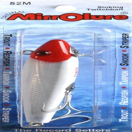 L&S Bait MirrOlure Classic 52M Series 3-5/8” - Red Head/White Back & Belly