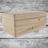 Wooden Storage Box Rectangular Unpainted Craft Box 29.5 x 19.5