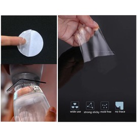 OYEAA 4 Mounting Tabs 3.54 inches Diameter Adhesive Pads Double Sided Foam Tape Round Self-Adhesive Tab for Dashboard Toys, Windshield, GPS, Tiles, Walls