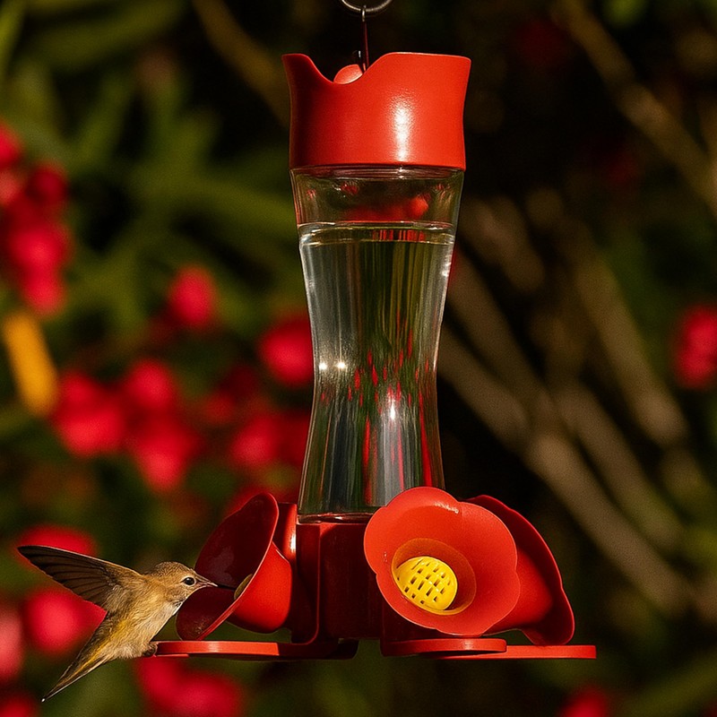 Perky-Pet 203CPBN Glass Hummingbird Feeder for Outdoors with Perches, Ant