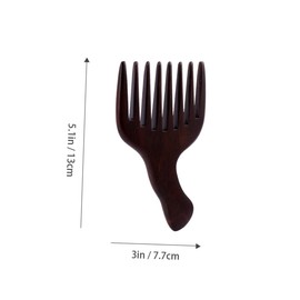 SAFIGLE 1pcs Sandalwood Massage Comb Natural Ebony Wooden Hair Comb for Scalp Massage Care Durable Carved Design Pocket for Spa and Beauty Use