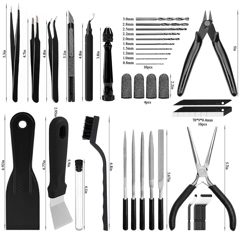 62pcs 3D Printer Tools, 3D Print Accessories Kit Includes Nozzle