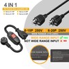 Angled Four-in-One Heavy Duty On/Off Switch Extension Cord 12-AWG 15A