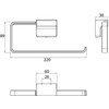 EMCO Cue Wall Mounted Towel Ring Elegant Towel Rail with