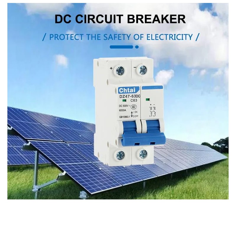 PRACTINET Pastilla Interruptor Termomagnético 32Amper 2p CD Solar - Mini