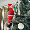 BECOND Climbing Ladder Santa Claus Doll Christmas Prop Wall Tree