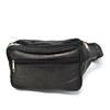 Leather Waist Bag Bum Bag Travel Pouch Pack 5 zips