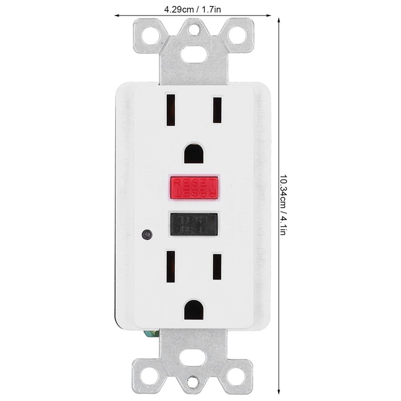 Wall Outlet American GFCI Smart Ground Fault Leakage Protection Socket