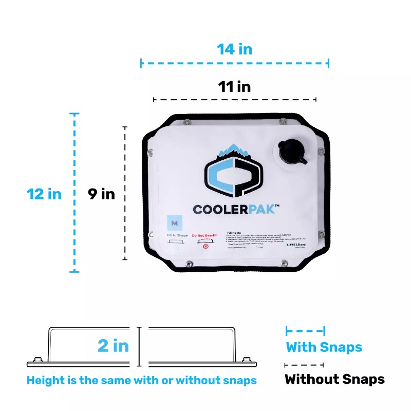 CoolerPak 7lb Refillable Reusable Ice Pack - Non-Toxic, Tough, Drainable