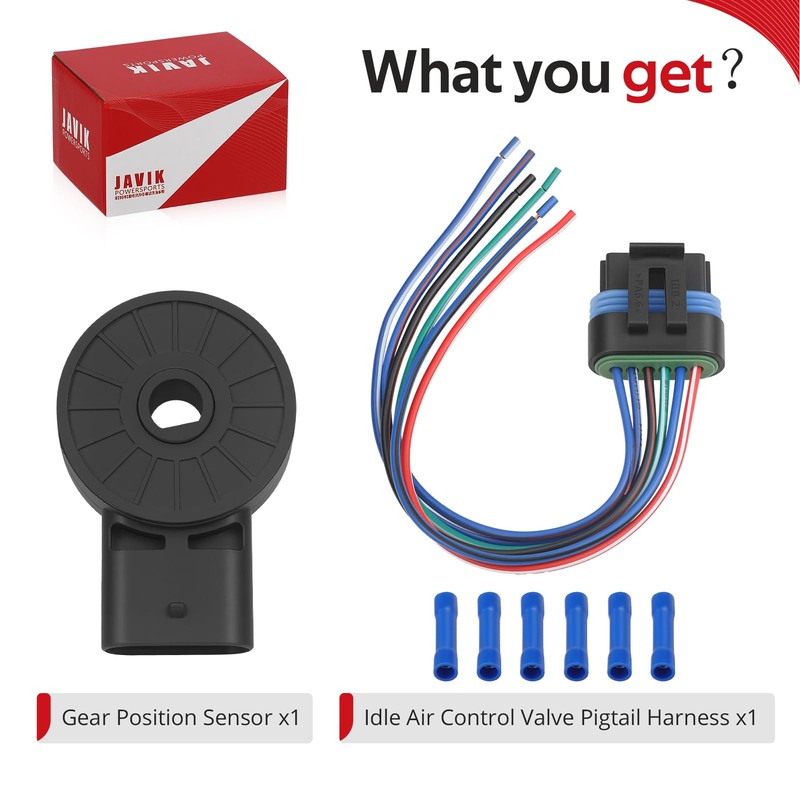 JAVIK Gear Position Switch Sensor & Pigtail Harness for Sportsman