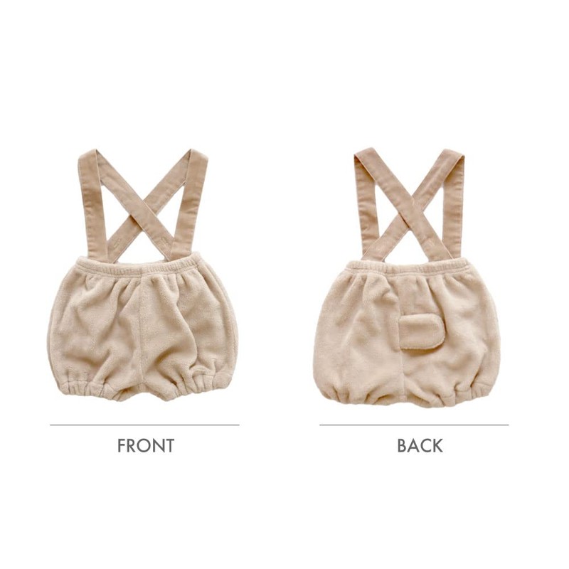 [Aenak] Bear Boa Pumpkin Pants with Suspenders (70)