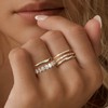 Kakonia Gold Rings for Women 5PCS Stackable 14K Gold Plated