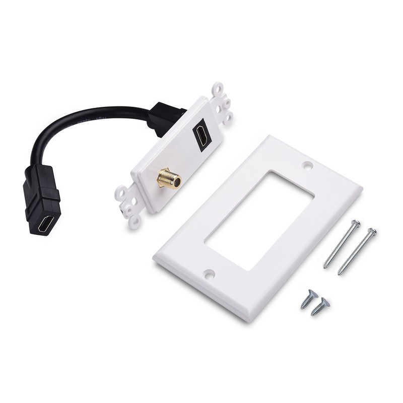 Cable Matters Placa de Pared HDMI con Salida coaxial (Placa