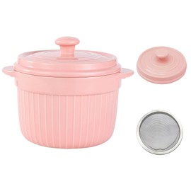 MaoYaMao Ceramic Bacon Grease Container with Strainer,Grease Container for Kitchen 17oz