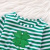 St Patricks Day Outfits Toddler Baby Girls Clover Dress Striped
