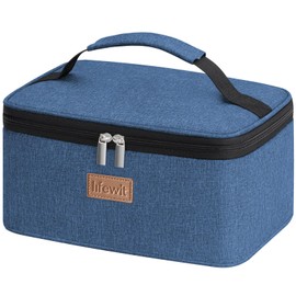 Lifewit Cool Bag Small Insulated for Men Women Foldable Lunch Bag Insulated Bag Portable Cool Box for Men Women for Picnics Work Dark Blue 6L
