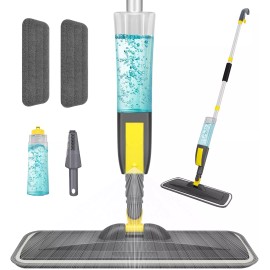 Nilehome Mops for Floor Cleaning, Microfiber Spray Mop with 400Ml Refillable Bot