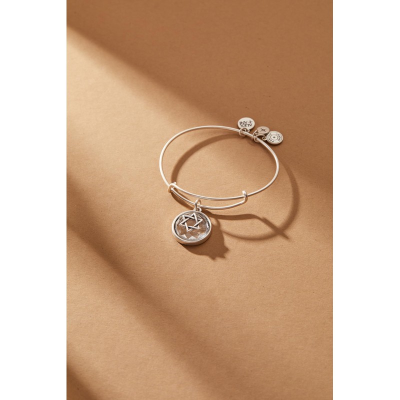 Alex and Ani Star of David Crystal Charm Bangle