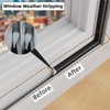 Guardapolvo y Protector para Puerta,Burletes de Cuña Puertas Ventanas,Tiras Sellado