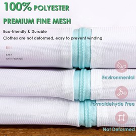 Extra Large Laundry Bag, 43.3" x 35.4" Heavy Duty Durable and Reusable Net Washing Bags, Travel Organization Bag with Zipper for Delicate Clothing, Coat, Dress, Bedding, Curtain, Blanket (1PCS - White)