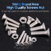 Glarks 510Pcs Metric M3 M4 M5 304 Stainless Steel Flat