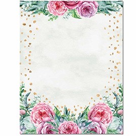 Confetti Flowers Letterhead Laser & Inkjet Printer Paper, 100 Pack