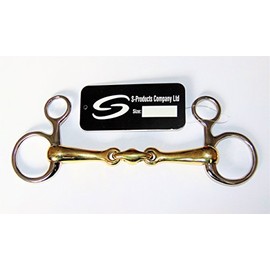 FILET BAUCHER HANGING CHEEK SNAFFLE WITH COPPER MIX LOZENGE S/STEEL HORSE BITS (6.0")