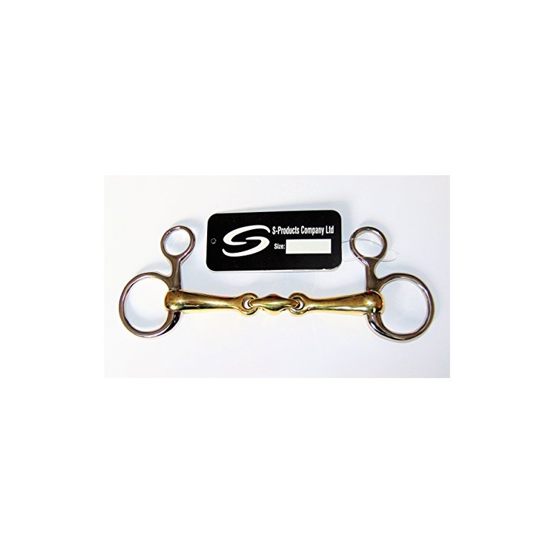 FILET BAUCHER HANGING CHEEK SNAFFLE WITH COPPER MIX LOZENGE S/STEEL