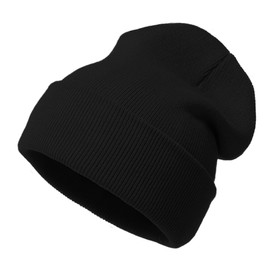 Bubadee Beanie Hat Children Unisex, black