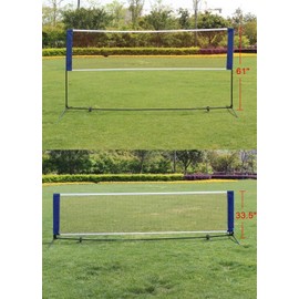 TREATLIFE HOME Portable Volleyball, Badminton, and Tennis Net for Family Fun, Easy Setup, Height Adjustable, Includes Carrying Bag, 14FT