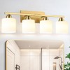 palaro 4 Light Bathroom Light Fixtures,Brushed Gold Vanity Lights for