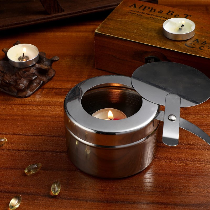 HEMOTON 2 Pieces Stainless Steel Fuel Holder with Cover
