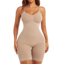 EUYZOU Shapewear Bodysuit for Women Tummy Control - Butt Lifting Fajas Full Body Shaper Seamless Thigh Slimmer Shorts - Skin XS/S