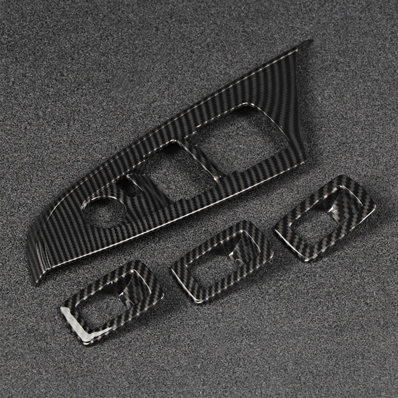 Left Drive 4pcs Window Lift Button Switch Decoration Trim Fit
