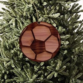 HipFlaskPlus Soccer Ball - Cedar Ornament