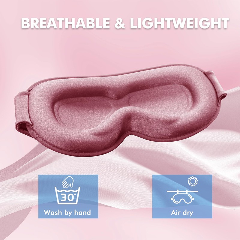 Sleep Eye Mask for Side Sleeper, Lash Extensions 3D Contoured