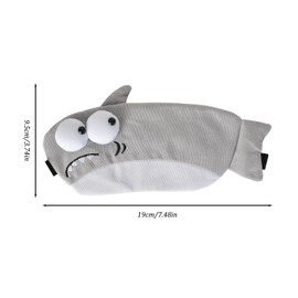 Pack of 2 Eye Masks with Cooling Pad, Funny 3D Memory Foam Sleeping Mask, Breathable Blindfold for Men and Women, Perfect for Sleeping, Travel, Eye Fatigue (Shark (Black + Grey)