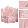 Luxury Princess 3 Side Openings Post Bed Curtain Canopy Netting