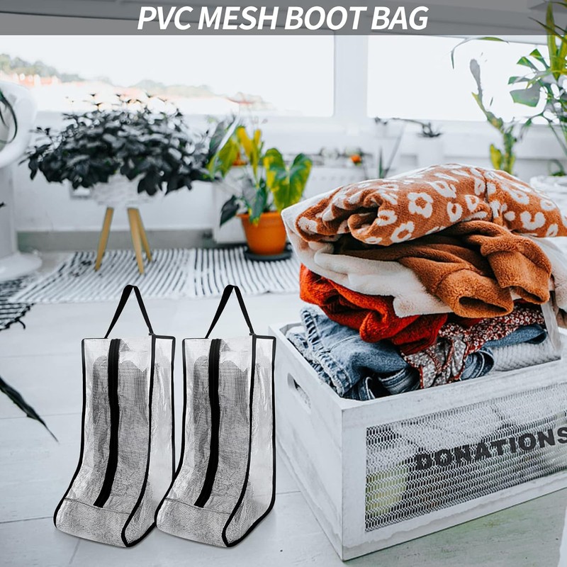 Dust-proof Tall Boot Carry Bag Boot Organizer Protector Bag, 2Pairs