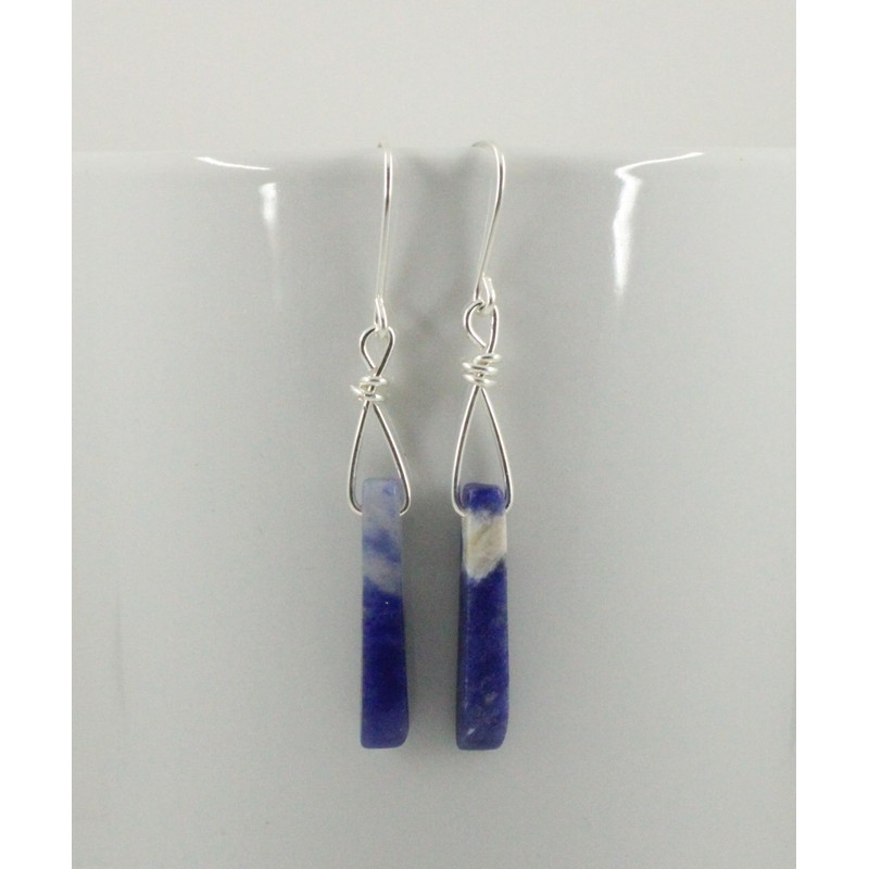 Ohrringe POLA Sodalith Versilbert